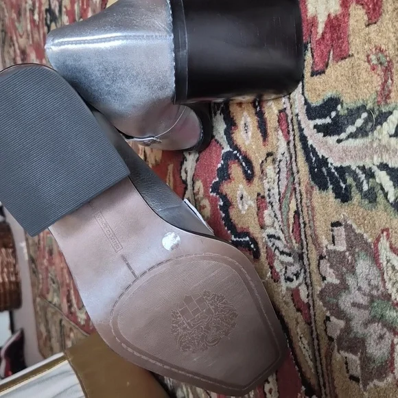 Vince Camuto Metallic Silver Loafers - Picture 6 of 8
